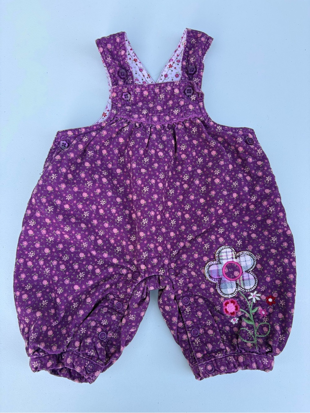 Vintage purple corduroy overalls